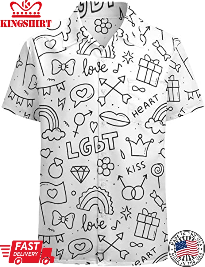 Pride Hawaiian Shirts, Pride Gay Hawaii Shirt, Lesbian Hawaiian Shirt, Gift For Lgbt