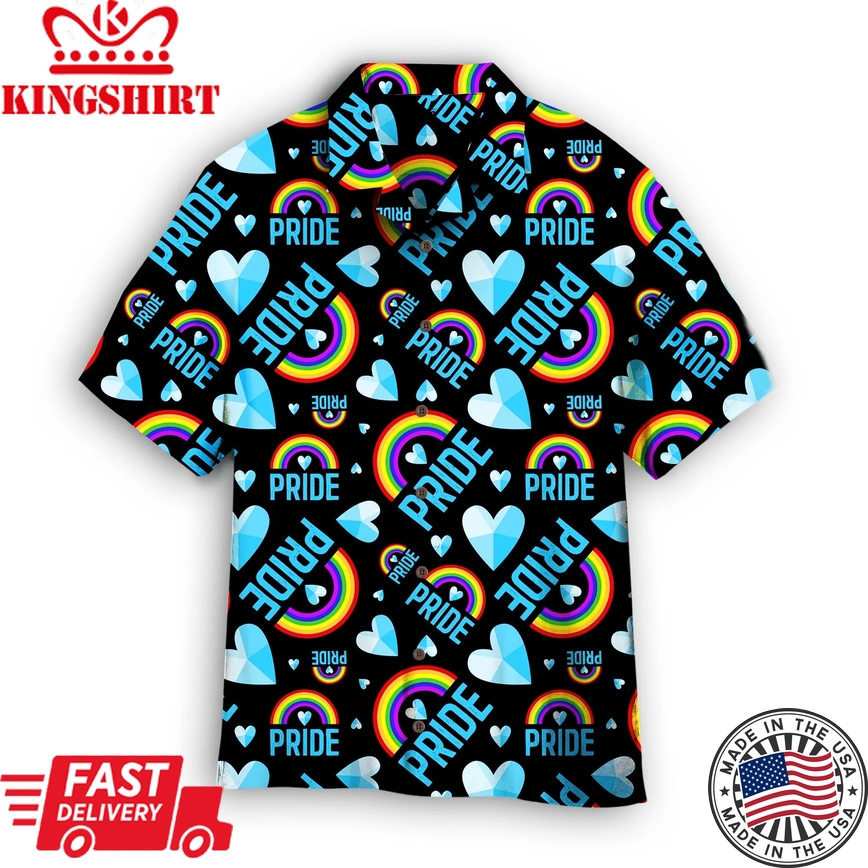 Pride Hearts Lbgt Trendy Hawaiian Shirt