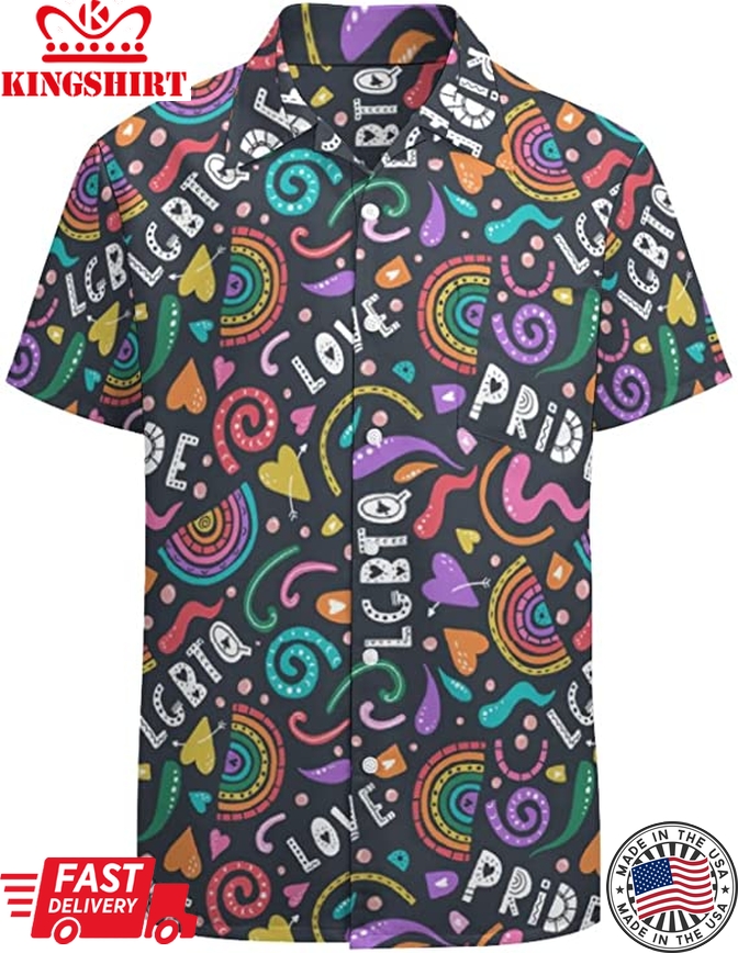 Pride Lgbt Rainbow Hawaiian Shirt, Love Hawaiian Shirt For Lgbt