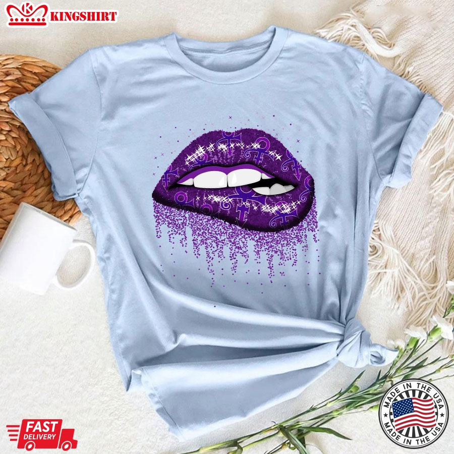 Prince Love Symbol Lips Bite T-Shirt