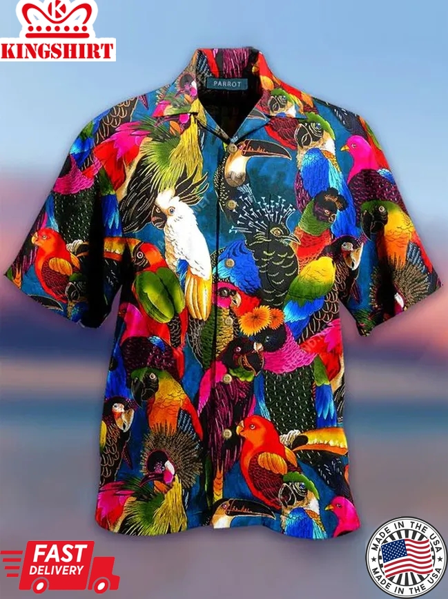 Printed Casual Leaves Men's Floral Trendy Hawaiian Shirt