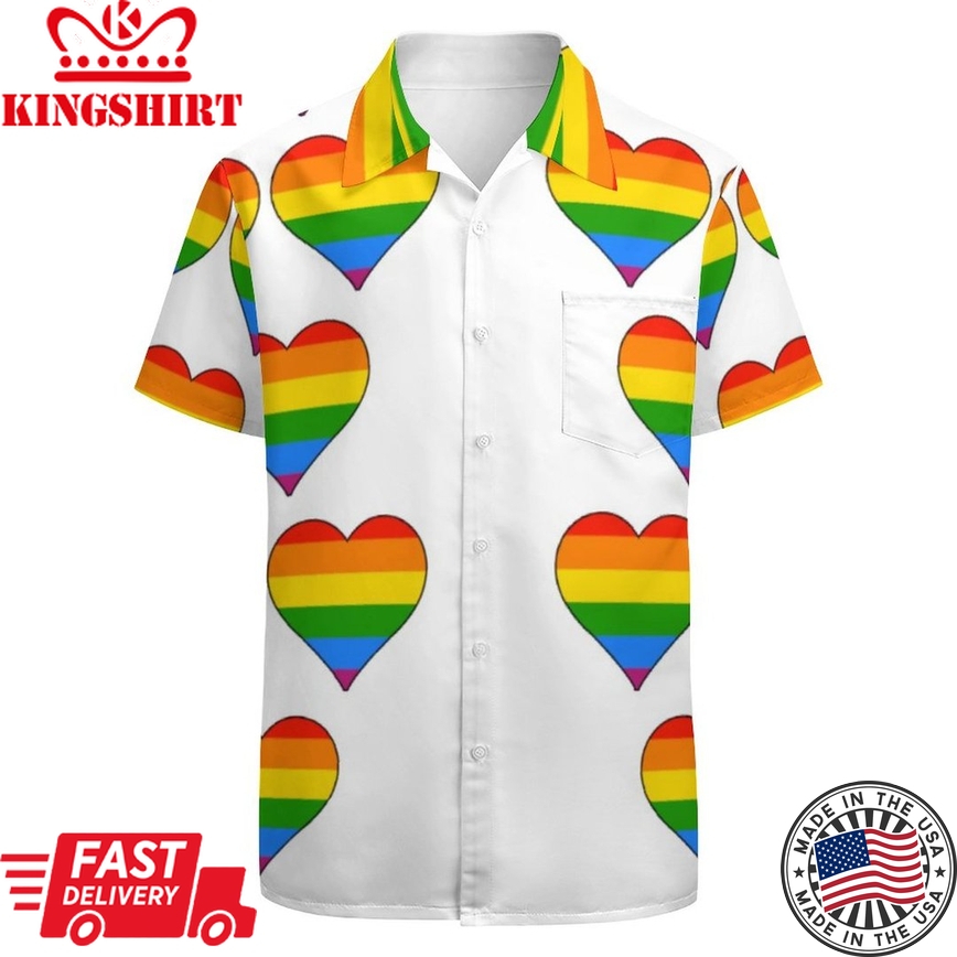 Products Lgbt Rainbow Heart Gay Pride Cute Hawaiian Vintage Shirt