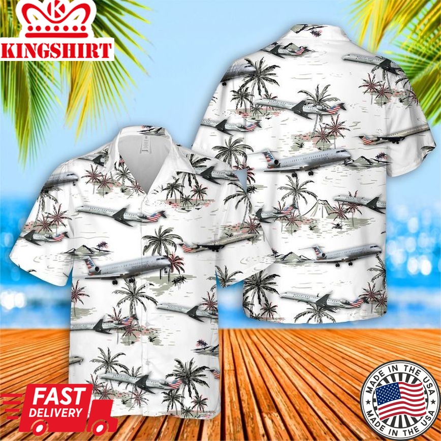 Psa Airlines Bombardier Crj-900 Trendy Hawaiian Shirt