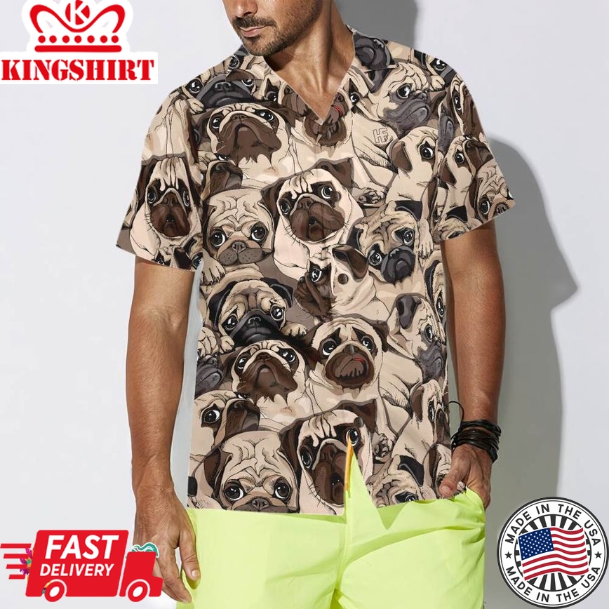 Pug Is My Life Shirt For Men Hawaiian Shirt