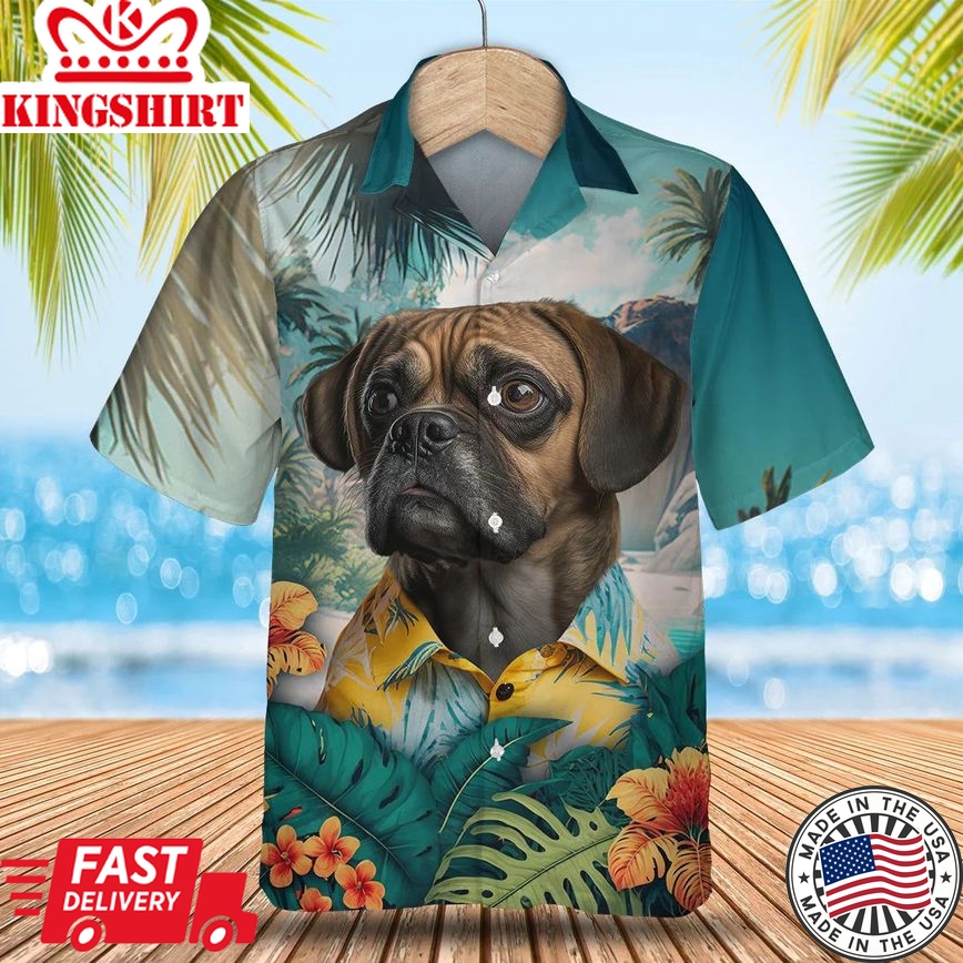 Puggle Aloha Adventure - Stand Out in the Tropics with this Exquisite Trendy Hawaiian Shirt