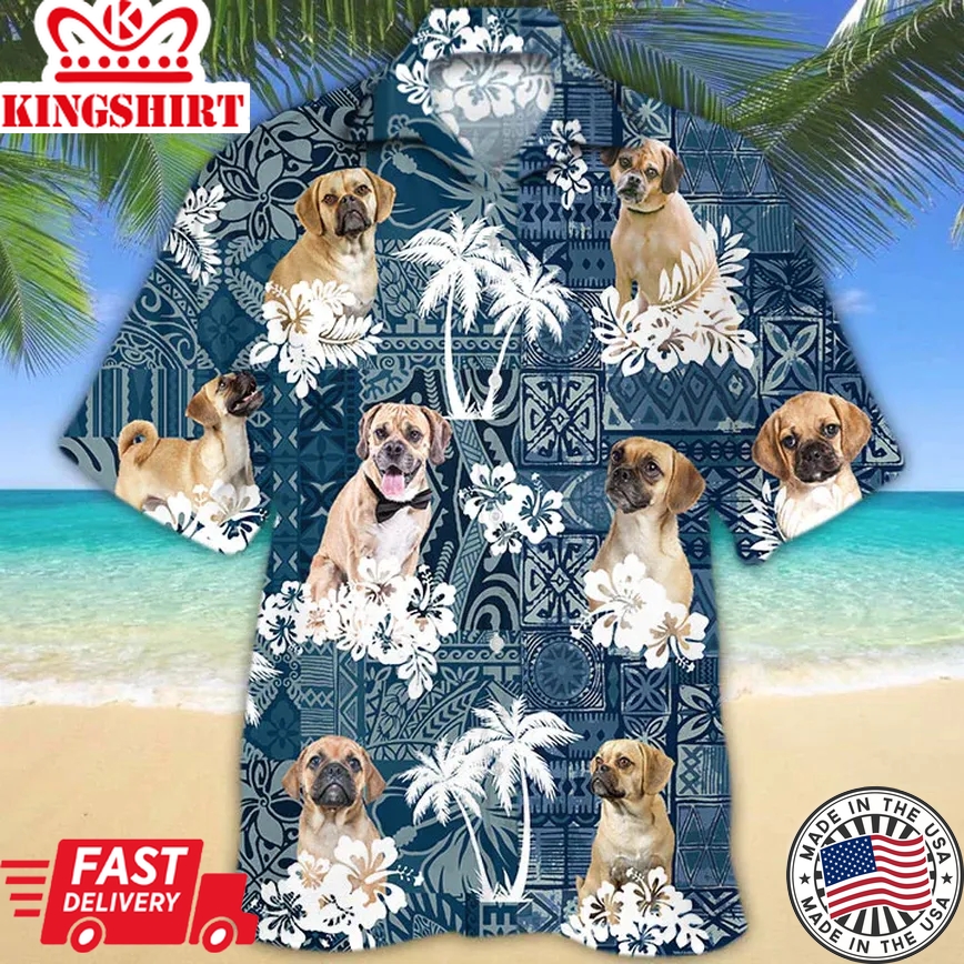 Puggle Trendy Hawaiian Shirt