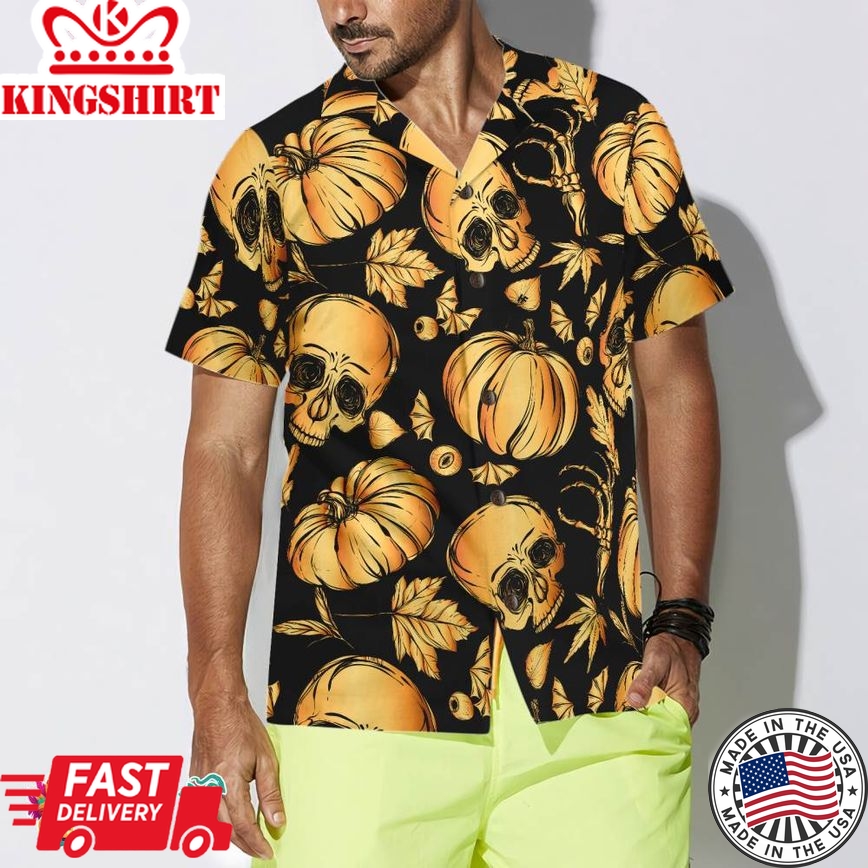 Pumpkin Skull Halloween Hawaiian Shirt