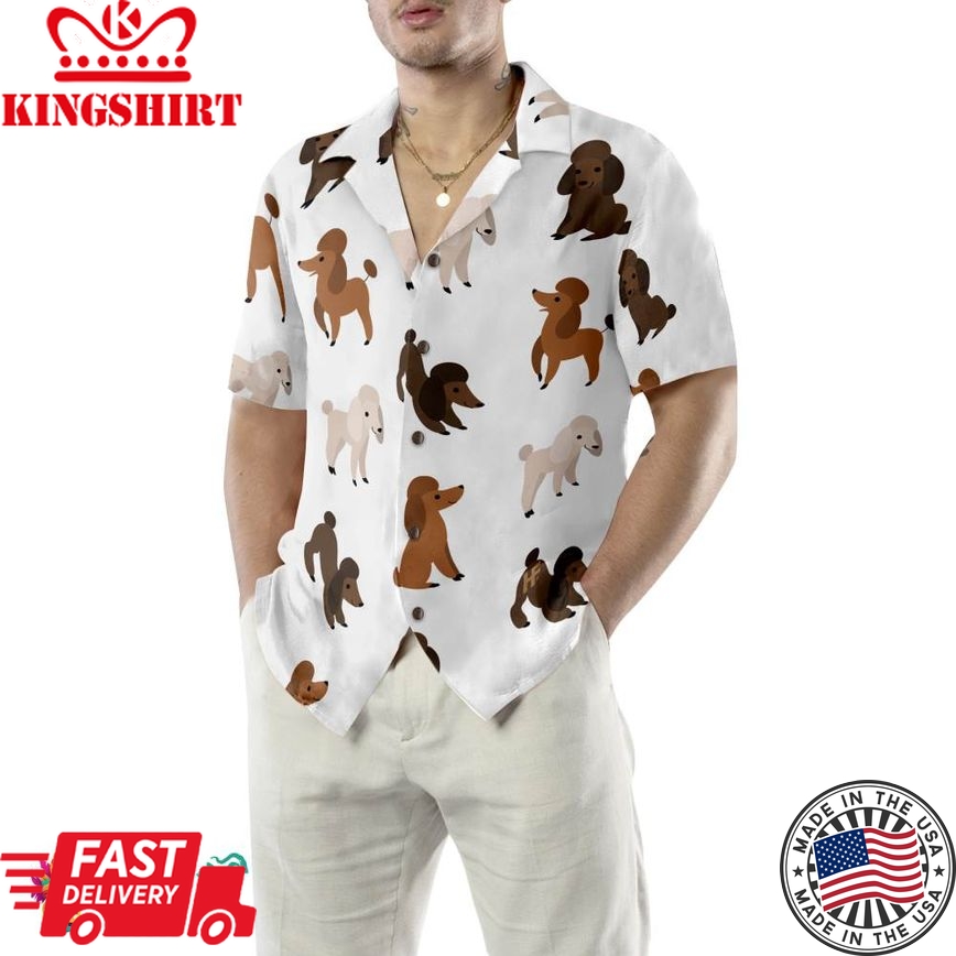 Puppies Run Around Poodle Shirt Hawaiian Shirt