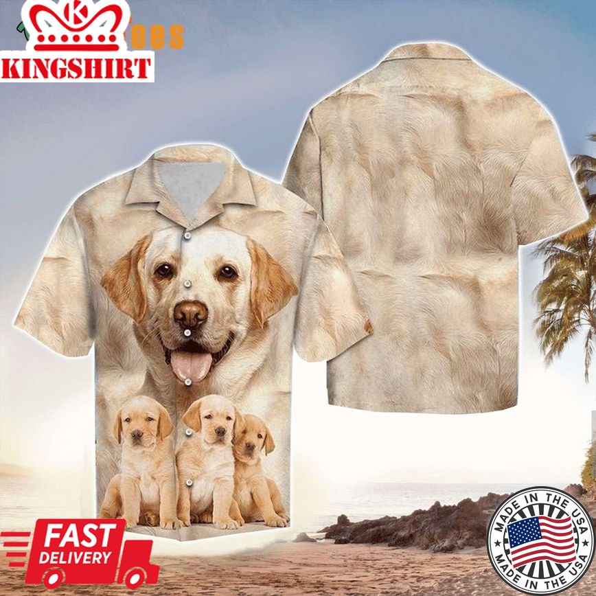 Puppy Retriever Face Shirt, Dog Trendy Hawaiian Shirt Perfect Gifts For Your Loved Ones