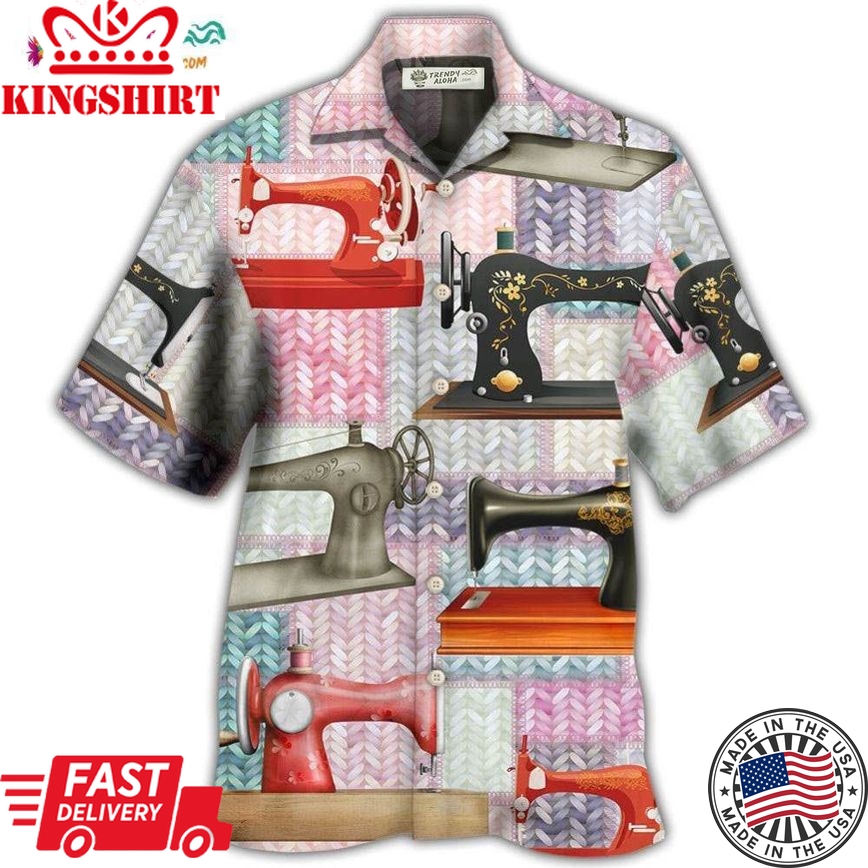 Quilting Machine Knit Fabric Hawaiian Shirt