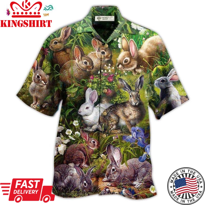 Rabbit Garden Hawaiian Shirt