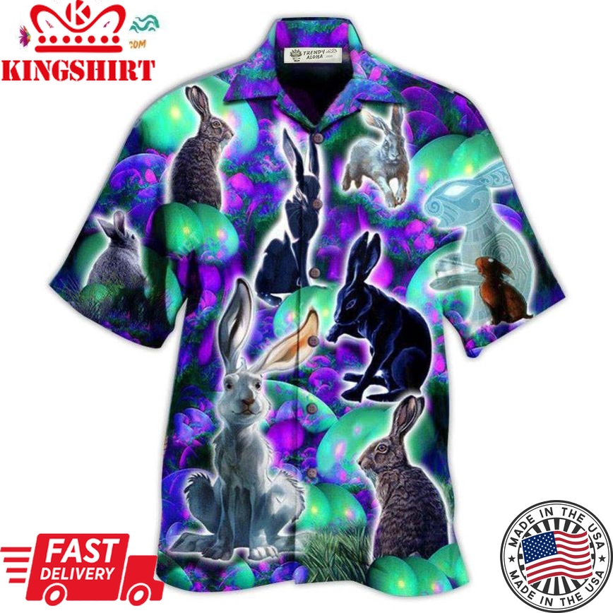 Rabbit Get Egg Cited For Easter Hawaiian Shirt