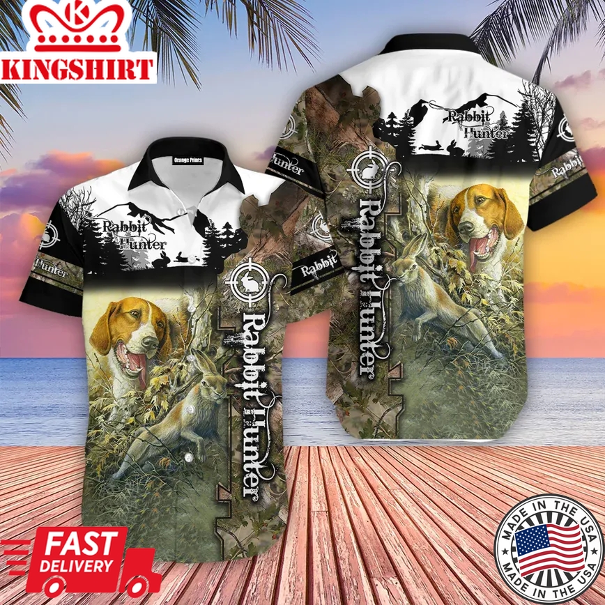 Rabbit Hunting Trendy Hawaiian Shirt For