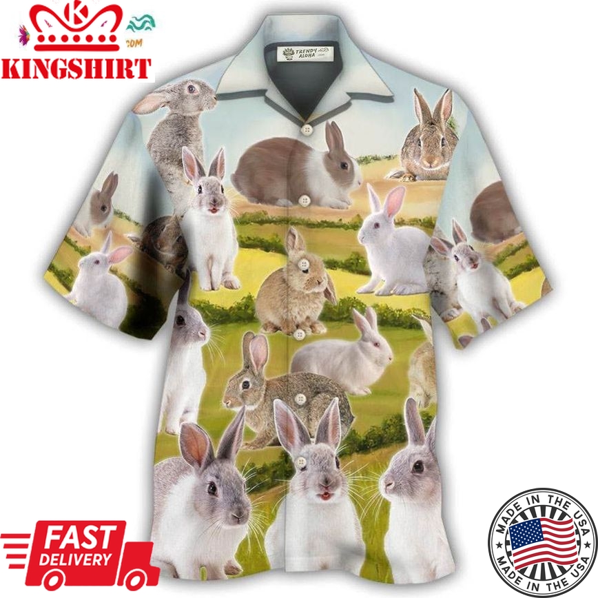 Rabbit It'S A Wonderful Garden Hawaiian Shirt