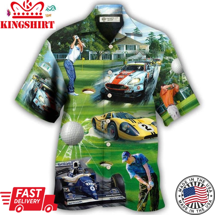 Racing And Golf Lover Hawaiian Shirt