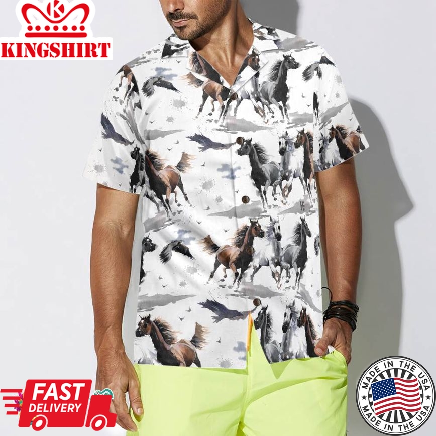 Racing Horses Hawaiian Shirt