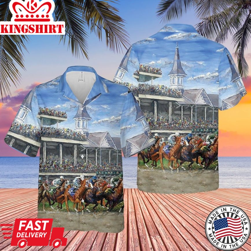 Racing Legends: Kentucky Derby Inspired Hawaiian Shirt