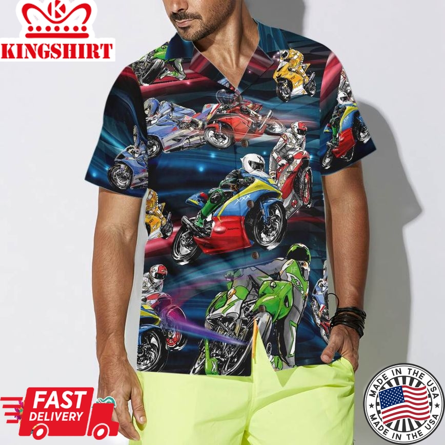 Racing Motorcycle Hawaiian Shirt