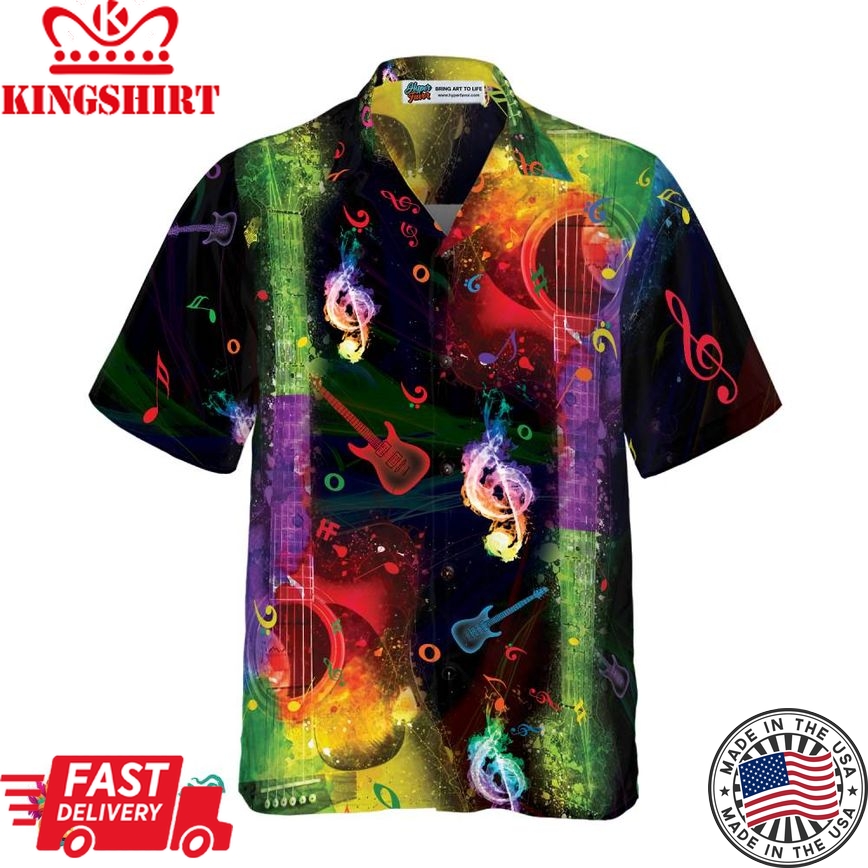 Rainbow Guitars Hawaiian Shirt