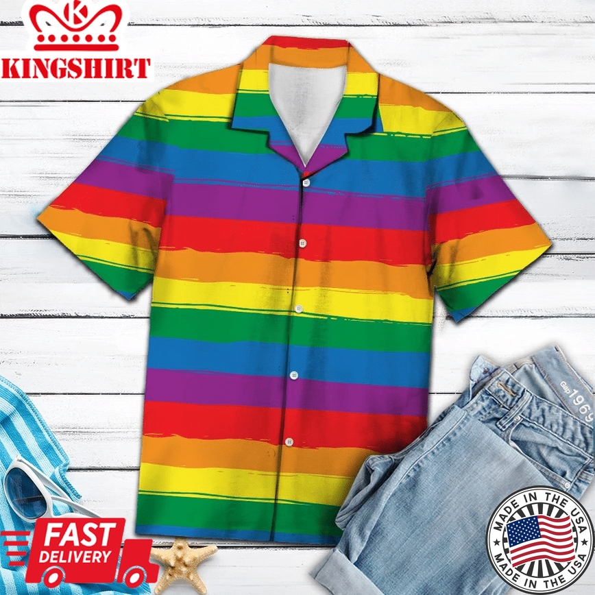 Rainbow Paradise: LGBTQ+ Pride Hawaiian Shirt