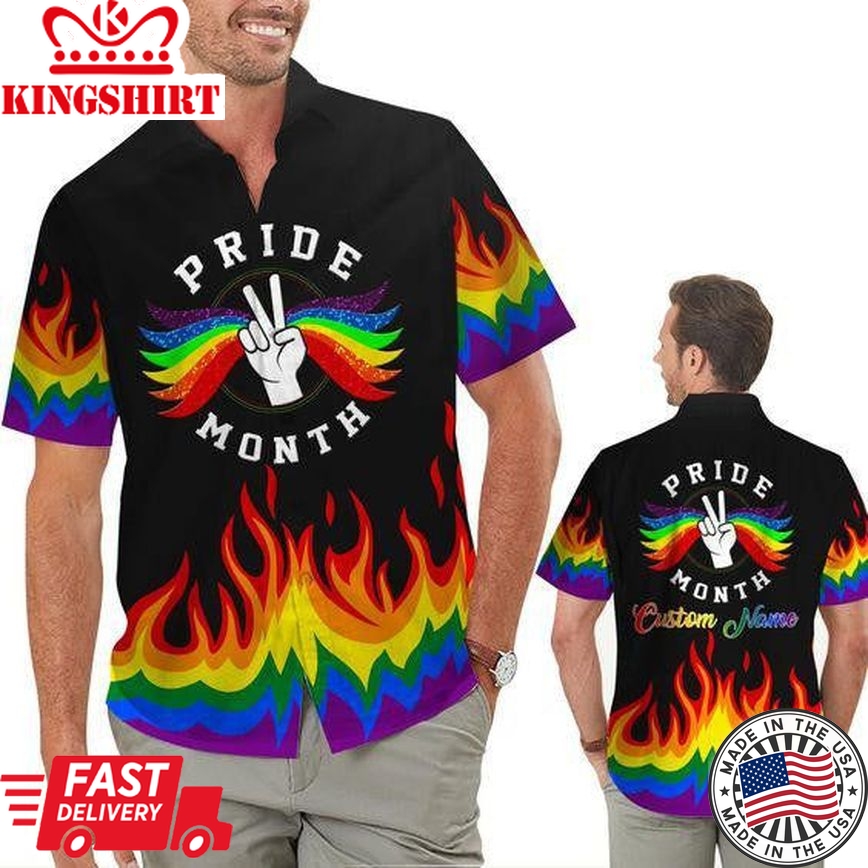 Rainbow Reverie: Colorful Pride Month Hawaiian Shirt