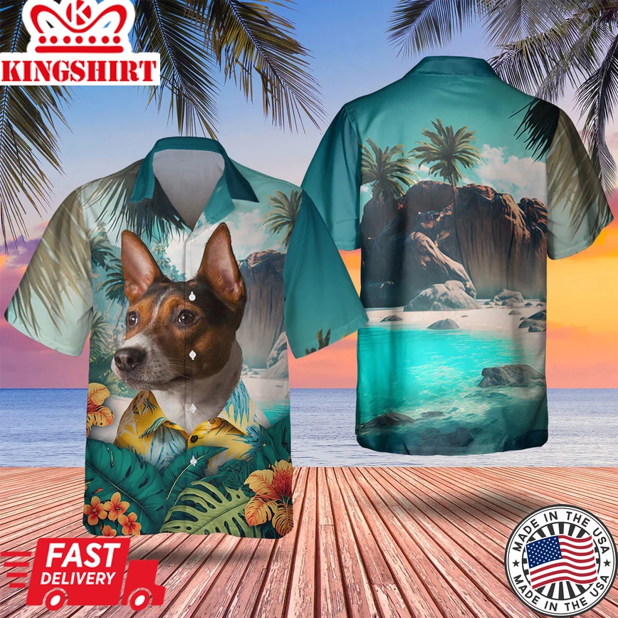 Rat Terrier Tropical Trendy Hawaiian Shirt, Dog Lover Trendy Hawaiian Shirt, Summer Gift For Men And Women