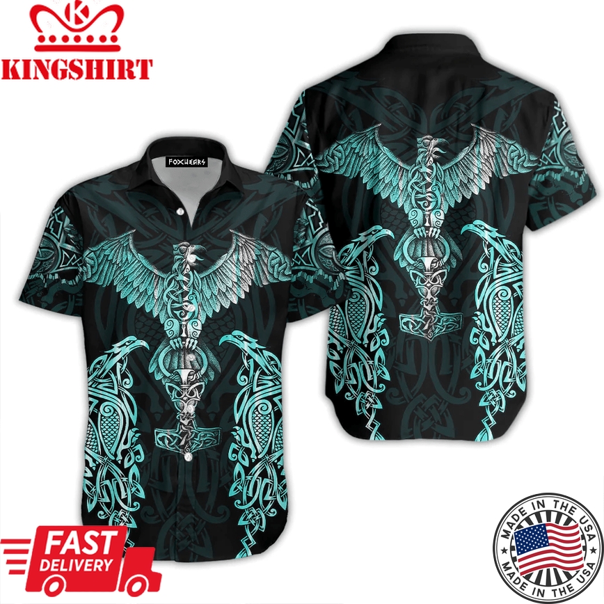 Raven Viking Trendy Hawaiian Shirt For Aloha Shirt