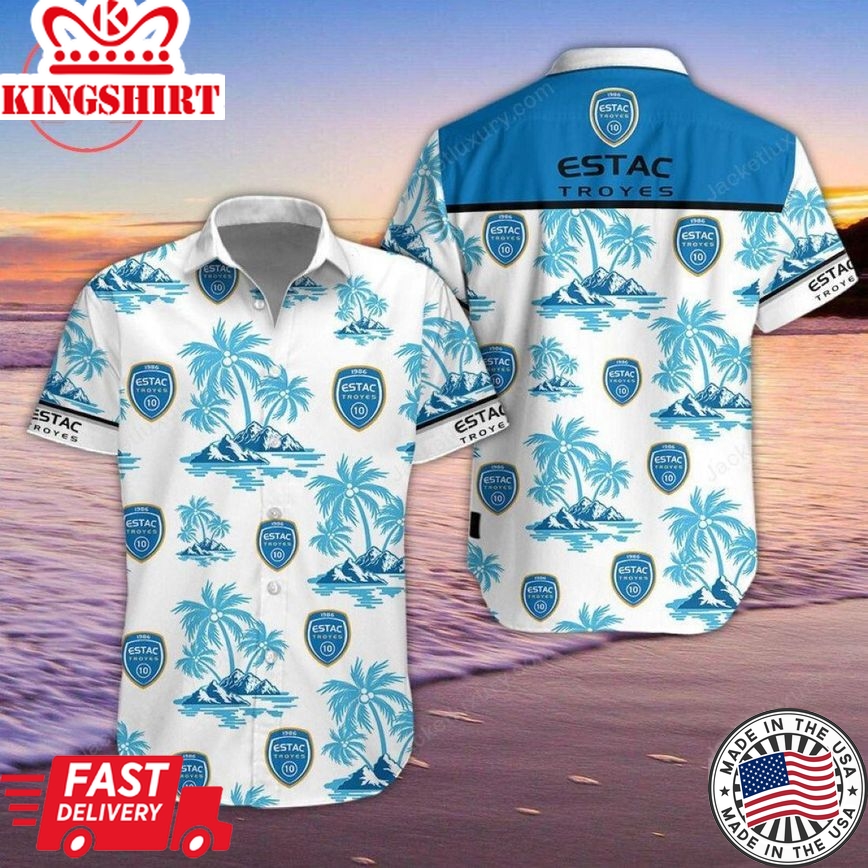 Rc Strasbourg Alsace Cococut Tree Trendy Hawaiian Shirt Aloha Shirt