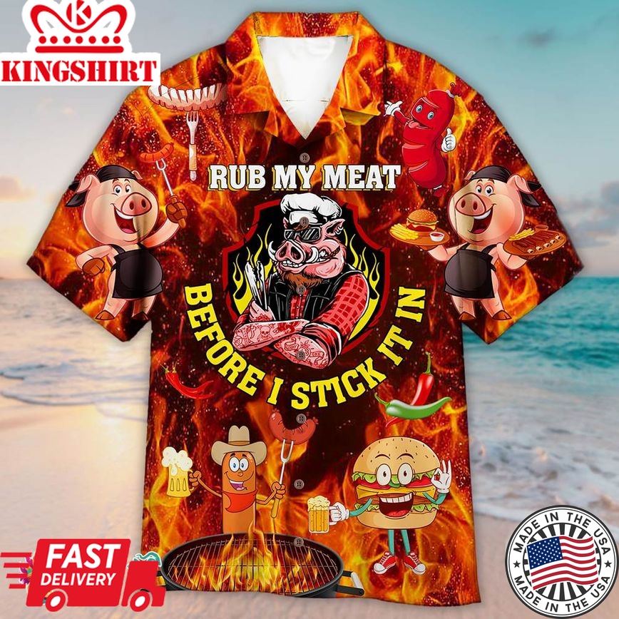 Real Dads Play With Fire He Love Bbq Aloha Hawaiian Shirt