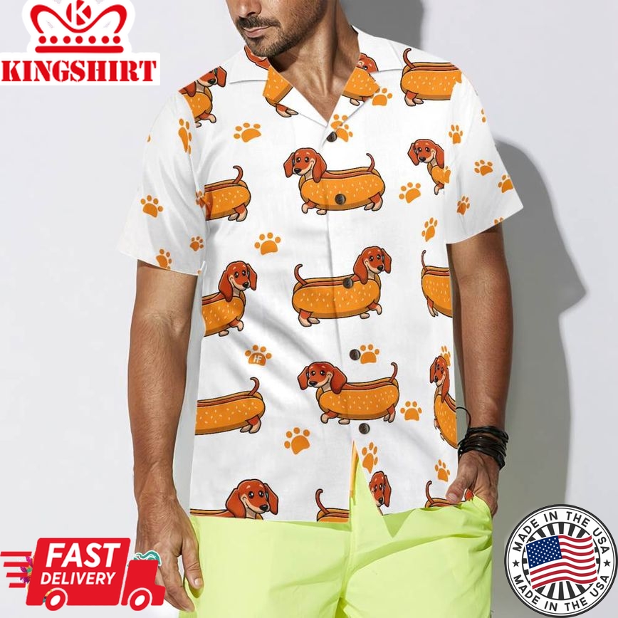 Real Hotdog Dachshund Hawaiian Shirt