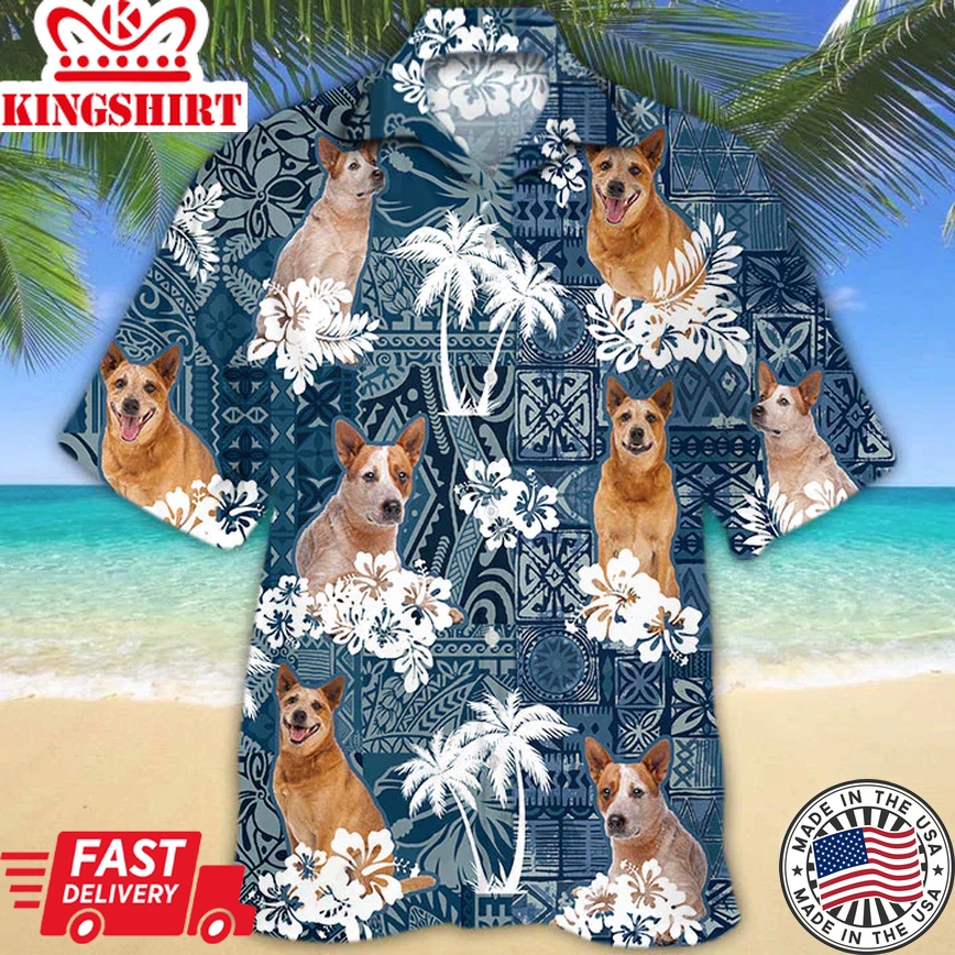 Red Heeler Trendy Hawaiian Shirt