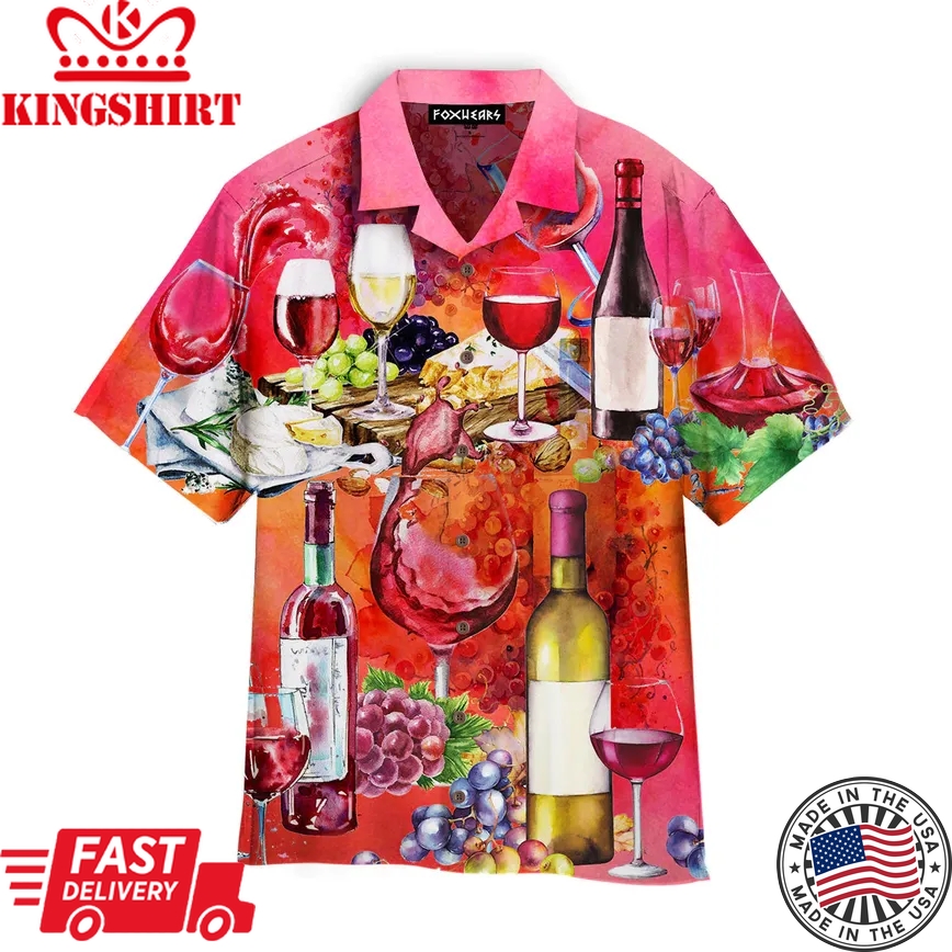 Red Wine Trendy Hawaiian Shirt