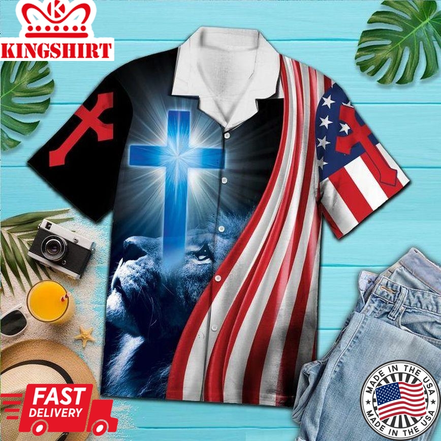 Redeemer's Retreat: Jesus-themed Tropical Shirt