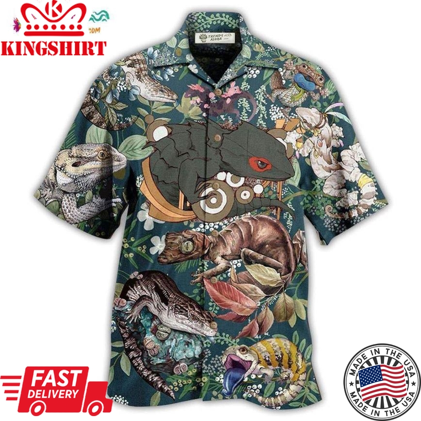 Reptile Animals Love Reptile Hawaiian Shirt