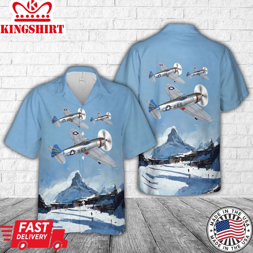 Republic P-47M Thunderbolt - The Trojan Warhorse Trendy Hawaiian Shirt