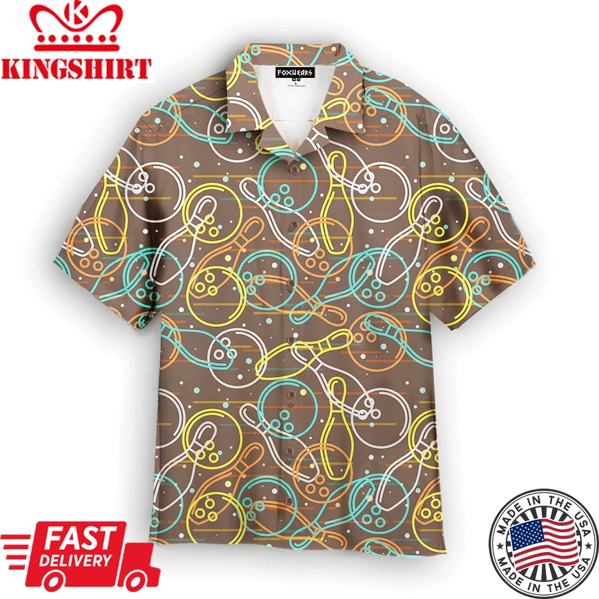 Retro Bowling Trendy Hawaiian Shirt Aloha Shirt