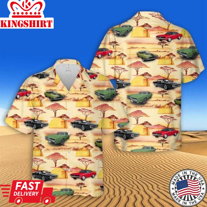 Retro Cars Trendy Hawaiian Shirt