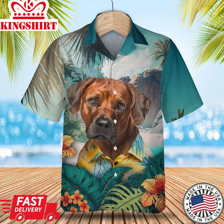 Rhodesian Ridgeback - 3D Tropical Trendy Hawaiian Shirt