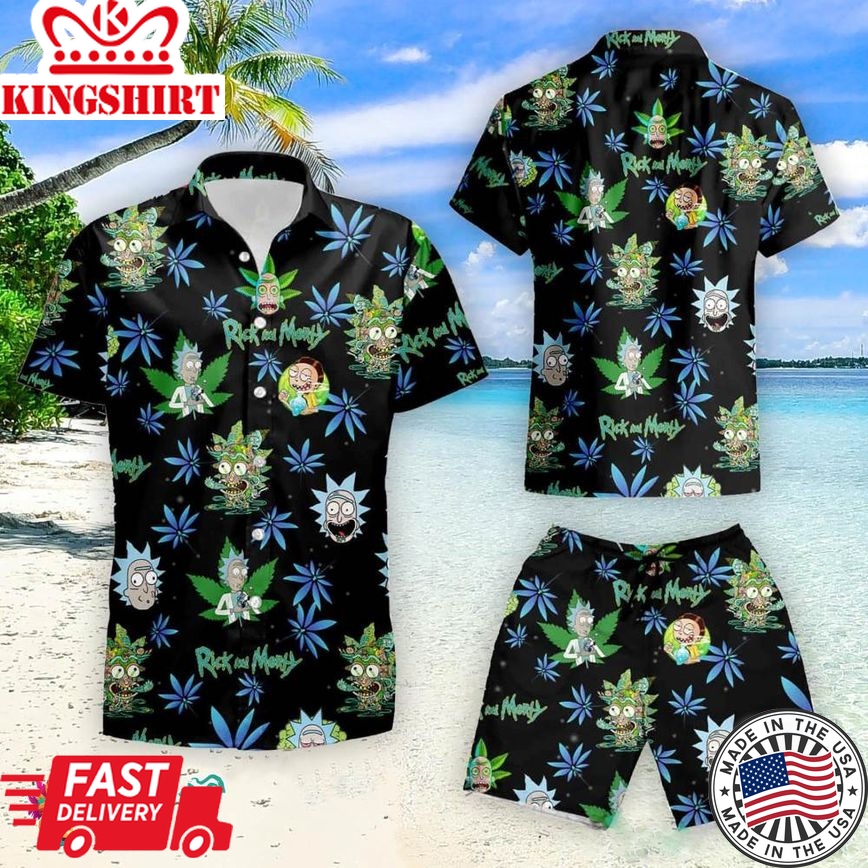 Rick And Morty Aloha Shirt - Add Some Fun And Quirkiness To Your Family's Summer Wardrobe