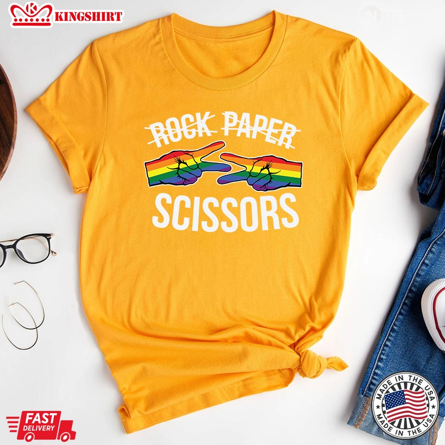 Rock Paper Scissors LGBT Pride T-Shirt