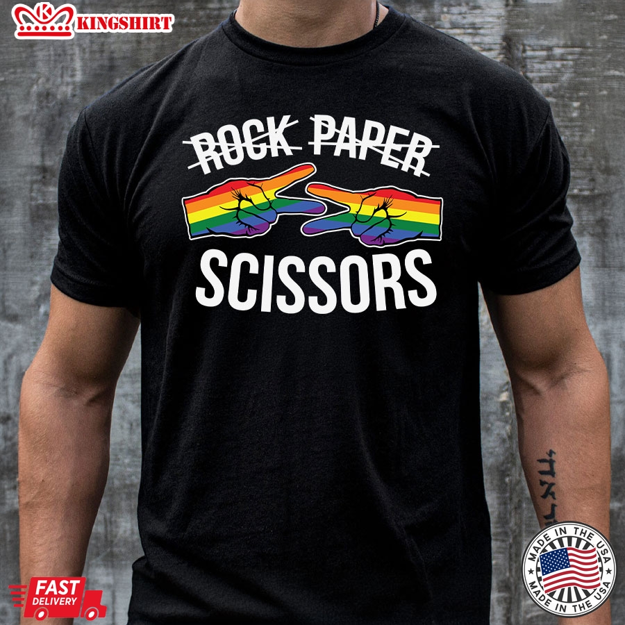 Rock Paper Scissors LGBT Pride T-Shirt