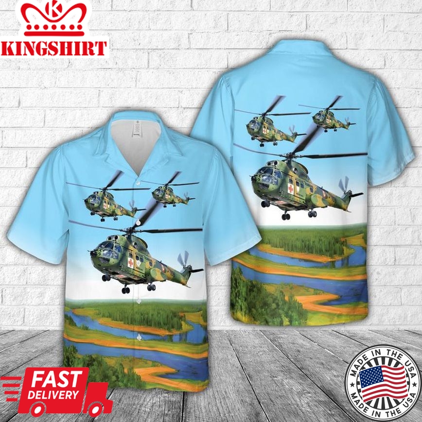 Romanian Air Force Iar 330 Puma Trendy Hawaiian Shirt