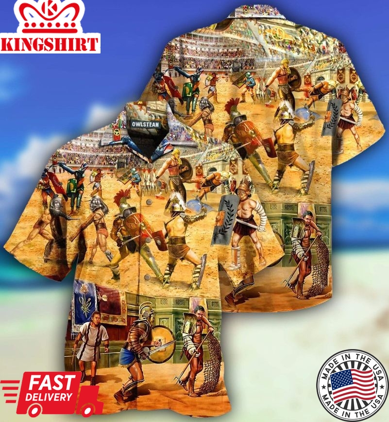 Rome Be A Warrior Trendy Hawaiian Shirt