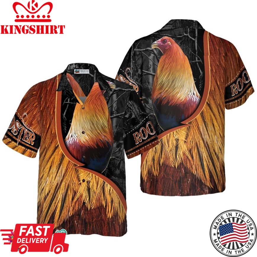 Rooster On The Farm Hawaiian Shirt