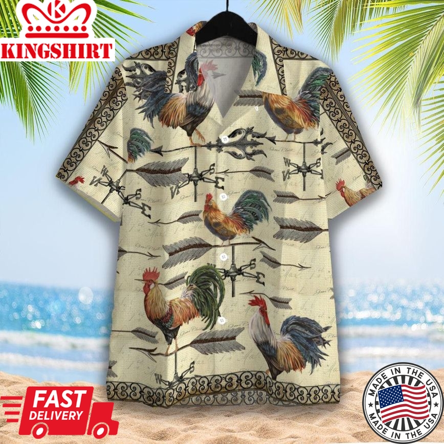 Rooster Trendy Hawaiian Shirt