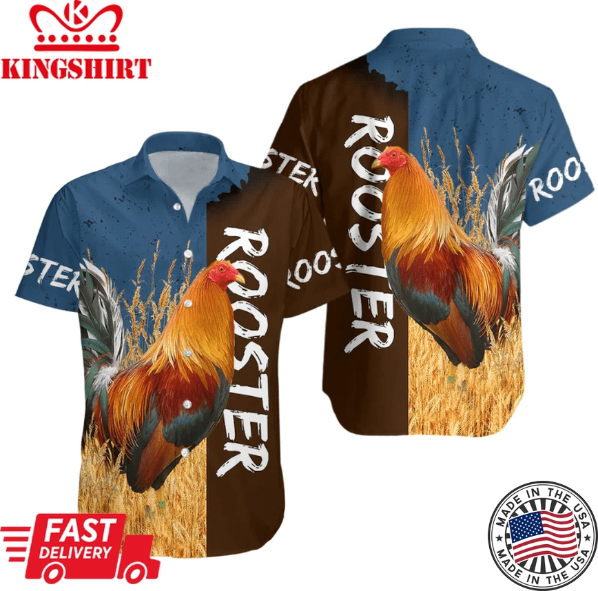 Rooster Trendy Hawaiian Shirt For