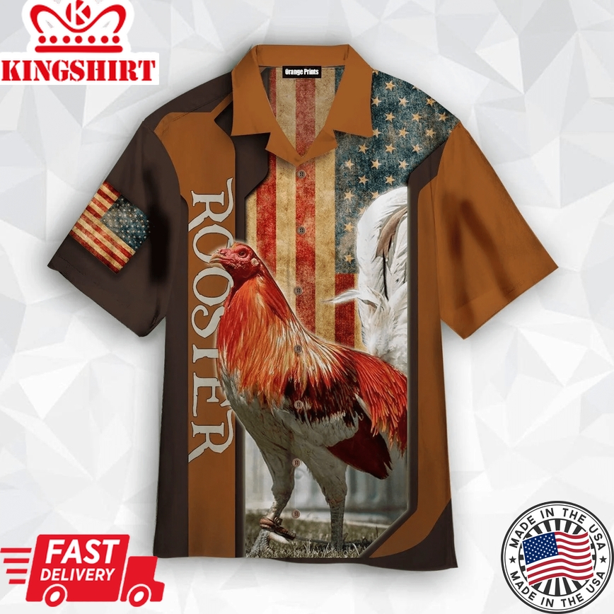 Rooster Trendy Hawaiian Shirt For