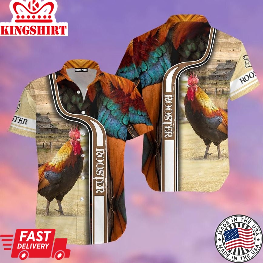 Rooster Trendy Hawaiian Shirt For