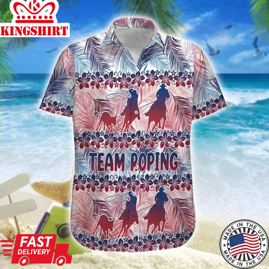 Roping Palm Leaves Trendy Hawaiian Shirt