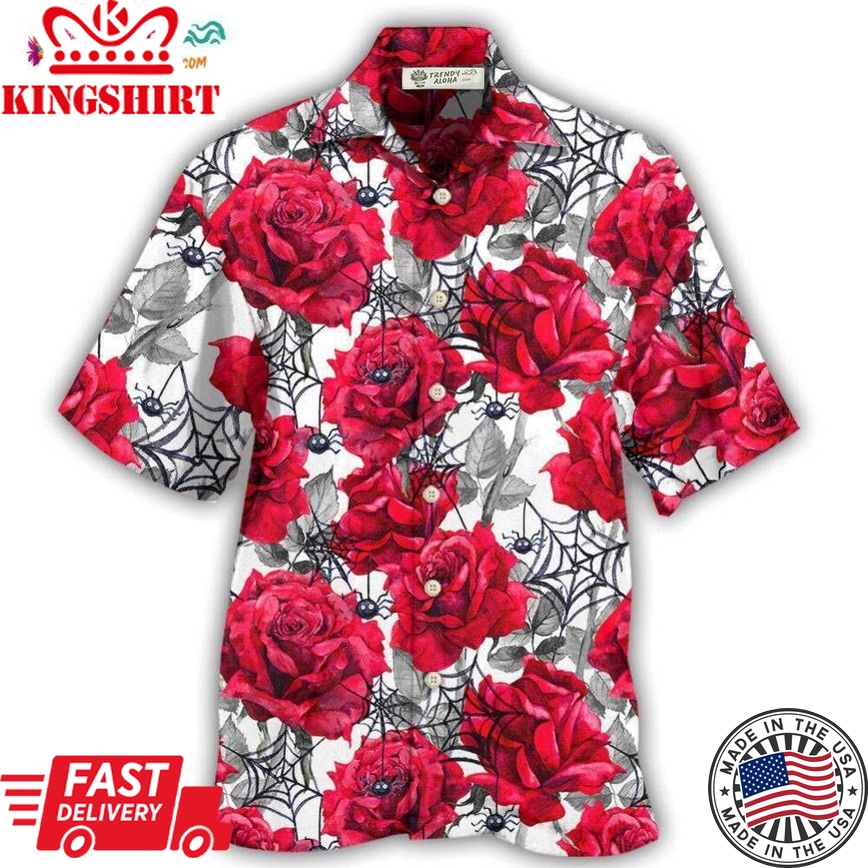 Rose And Spider Hawaiian Shirt